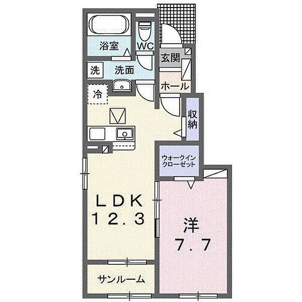 フラン　メゾン　ソレイユ 104｜茨城県龍ケ崎市若柴町(賃貸アパート1LDK・1階・50.14㎡)の写真 その2