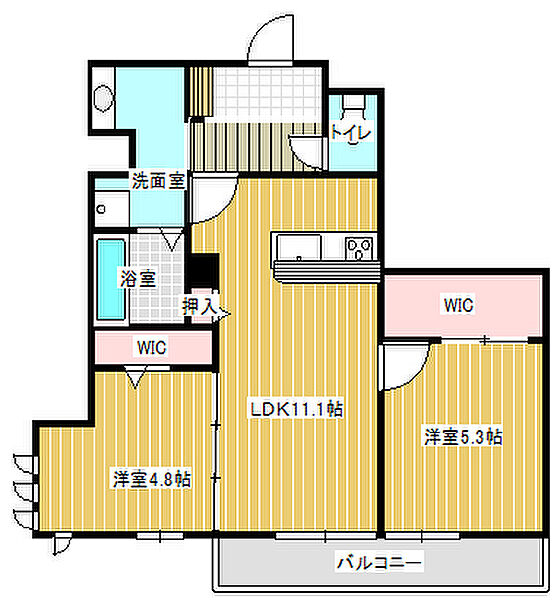 Lien KAISEI（リアン カイセイ） 107｜茨城県取手市ゆめみ野5丁目(賃貸アパート2LDK・1階・59.94㎡)の写真 その2