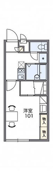 レオパレスサンハイム 101｜茨城県取手市野々井(賃貸アパート1K・1階・23.18㎡)の写真 その2