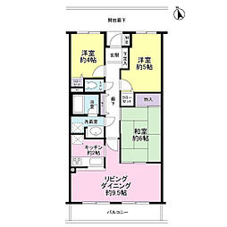 ダイアパレスロイヤルフォレスト桜木駅前弐番館 3LDKの間取図画像