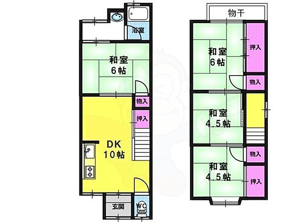 樫原前田町貸家 ｜京都府京都市西京区樫原前田町(賃貸一戸建4LDK・1階・66.33㎡)の写真 その2