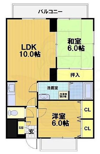 アフリー太田2 ｜京都府京都市右京区西京極堤町(賃貸マンション2LDK・3階・52.80㎡)の写真 その2