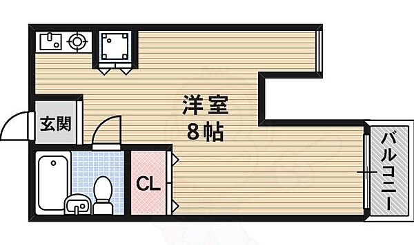 メゾンシャトレ ｜京都府京都市西京区下津林南大般若町(賃貸マンション1R・1階・20.00㎡)の写真 その2