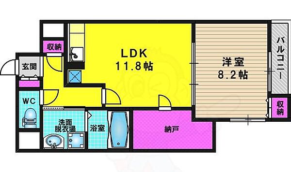 グランディオーズ桂 ｜京都府京都市西京区上桂前田町(賃貸マンション1LDK・1階・50.03㎡)の写真 その2