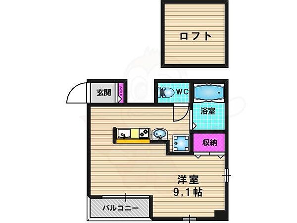 パズ・エスポワール ｜京都府京都市西京区桂野里町(賃貸マンション1R・2階・30.00㎡)の写真 その2