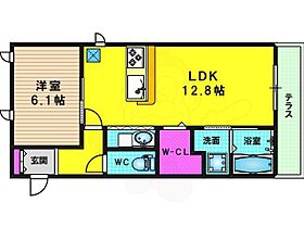 京都府京都市西京区山田出口町（賃貸アパート1LDK・1階・46.17㎡） その2