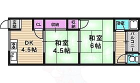 コーポラス多貝  ｜ 京都府長岡京市奥海印寺八戸木（賃貸アパート2K・2階・34.02㎡） その2