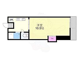 中嶋マンション 3階1DKの間取り