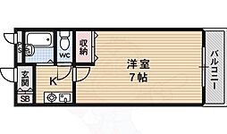 第二、第六レジデンス春田 1Kの間取図画像