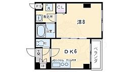 AFICION堀川 4階1DKの間取り