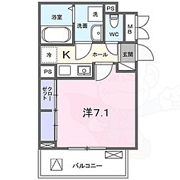 ForzaDK3 3階1Kの間取り