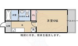 ホワイエ泉堂町 1階1Kの間取り