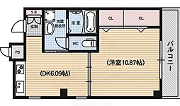 メディナ烏丸御池 5階1DKの間取り