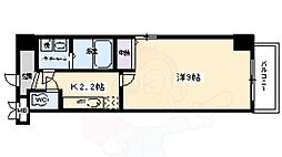 ビレイユ真英烏丸五条 4階1Kの間取り