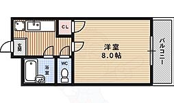 メゾン・エチーフ 5階1Kの間取り