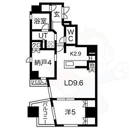 プレミスト京都御池通 2階1SLDKの間取り