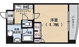 Sumika六角高倉 6階1Kの間取り