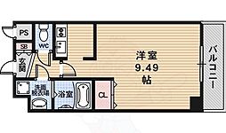 ホワイトスクエア 3階ワンルームの間取り