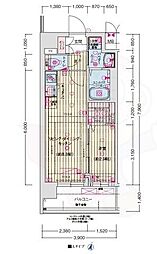 ソルテラス京都JUJO華 6階1LDKの間取り