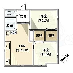 間取図画像 2LDK