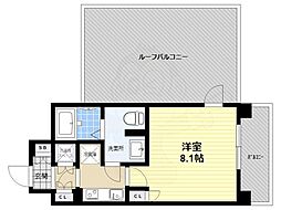 リーガル京都御所西2 3階1Kの間取り