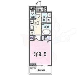 たばさはうすII 1Kの間取図画像
