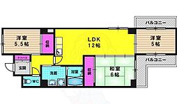 ヴェルデ洛西 3LDKの間取図画像