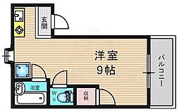 メゾンドリジェール東棟 ワンルームの間取図画像