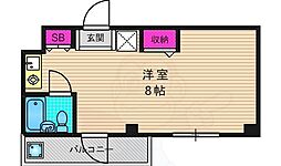 パレセゾン大枝 1Kの間取図画像