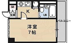 ジョイテル西院 1Kの間取図画像
