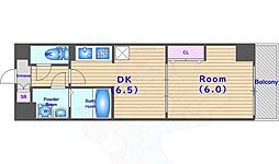ベラジオ京都西大路ウエスト 1DKの間取図画像