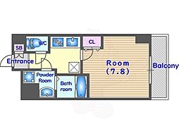 アドバンス京都デタンデュ 1Kの間取図画像