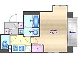 アドバンス京都デタンデュ 1Kの間取図画像