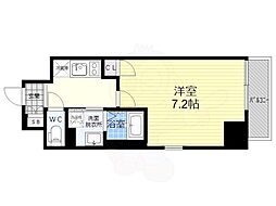 エスカーサ京都四条梅津 1Kの間取図画像