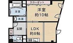 雪月花ビル 1LDKの間取図画像