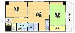 サン・フローネ川宗 2LDKの間取図画像