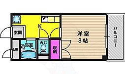 オーク長岡天神 1Kの間取図画像