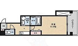 ビレイユ真英高辻富小路 1Kの間取図画像
