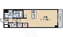 RESIDIA御所東 1Kの間取図画像