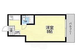 グレースヨシダ 1Kの間取図画像