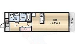 珠光ビル四条大宮2 1Kの間取図画像