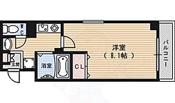 ベラジオ河原町御池 1Kの間取図画像