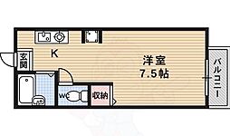 セレーノ桂 ワンルームの間取図画像
