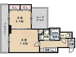 ベラジオ四条大宮2 1Kの間取図画像