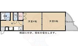 シャトル新御池 2Kの間取図画像