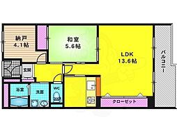 ミュー花水木弐番館 2LDKの間取図画像