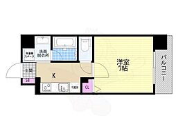 ベラジオレガシー京都西七条 1Kの間取図画像