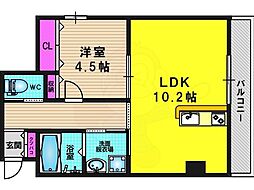 シャルレ14番館 1LDKの間取図画像
