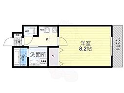リアン藤森 1Kの間取図画像