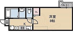 アークリード五条堀川 1Kの間取図画像